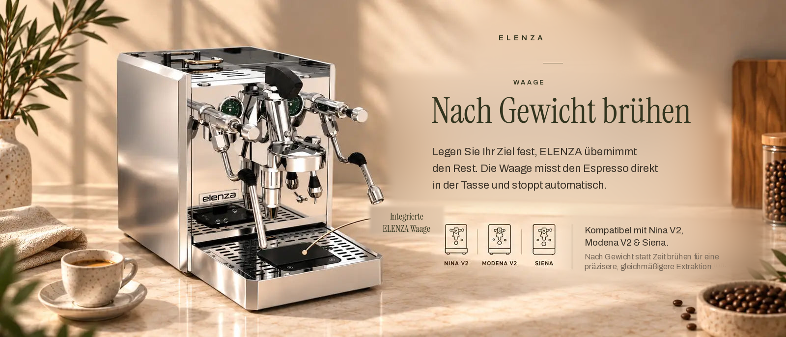 Nach Gewicht brühen